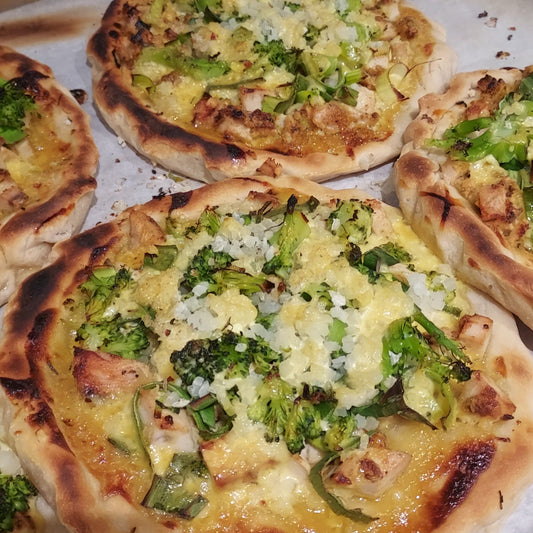 spelt sourdough PARBAKED pizza crusts